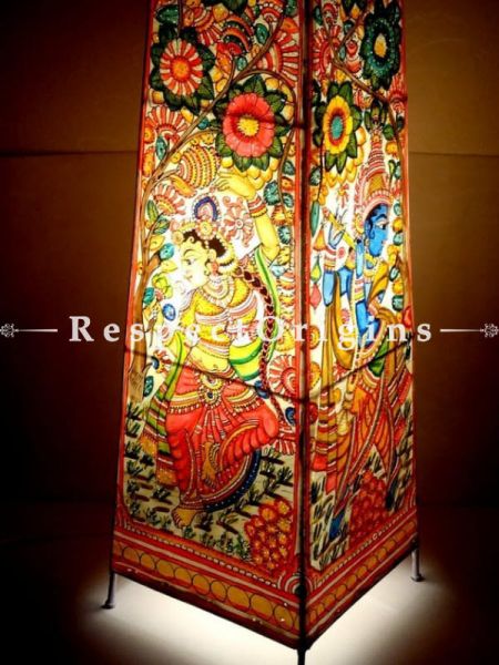 Hand Painted Floral Leather Lamp shade | Handmade Lamp shade| Table Lampshade | Lampshade; 26 Inch; u602075863_New_db.com