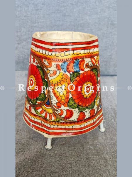 Decorative HandPainted Leather Puppetry Art Lamp Shade in Floral Pattern | Handmade Leather Lampshade for Home Decor  ; u602075863_New_db.com
