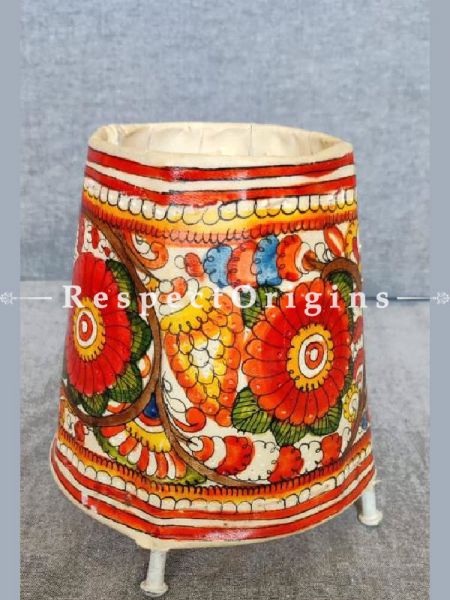 Decorative HandPainted Leather Puppetry Art Lamp Shade in Floral Pattern | Handmade Leather Lampshade for Home Decor  ; u602075863_New_db.com