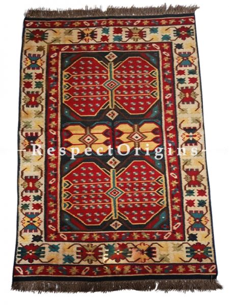 Multi-Colored Hand-knitted Carpets ; 5*8 Ft; com