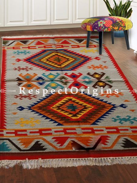 Multi-Colored Hand-knitted Carpets ; 5*8 Ft; com