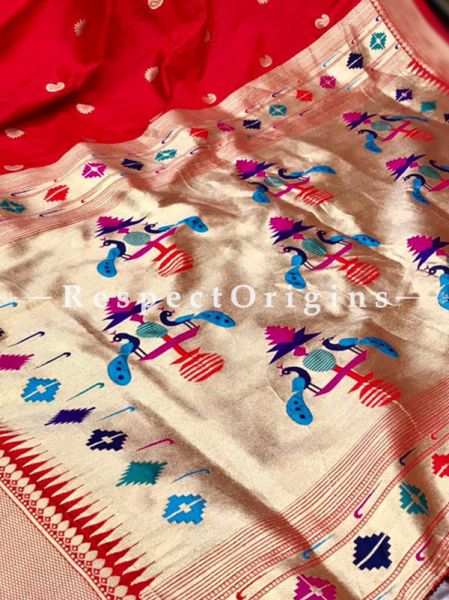 Red Full Weaving And AttractiveKanchipuram Pure Silk Saree WithWeaving Work Blouse.; u602075863_New_db.com
