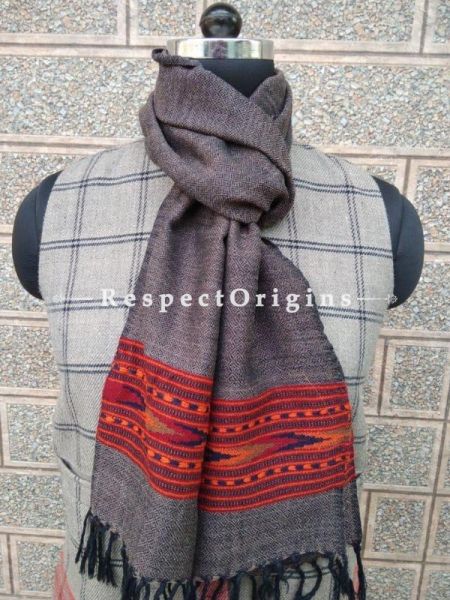 Purple Pure wool Unisex Himalayan Kullu Scarf for Men and Women; u602075863_New_db.com