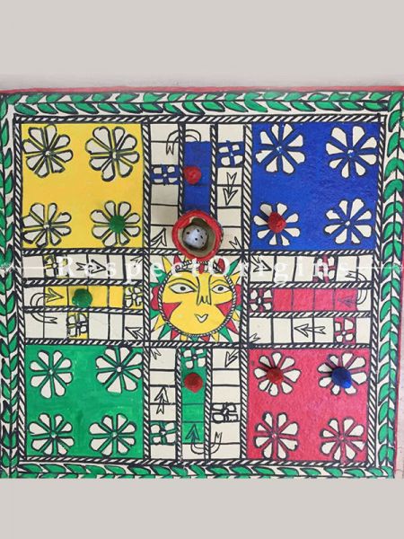 Buy Traditional Indian Game Ludo; Madhubani Art Dice  At u602075863_New_db.com