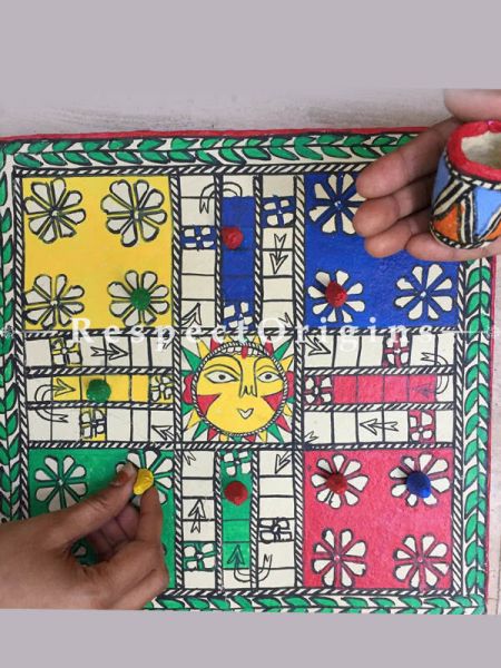 Buy Traditional Indian Game Ludo; Madhubani Art Dice  At u602075863_New_db.com