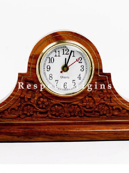 Buy Tambour Style Mantel Fireplace Rosewood Wooden Clock At com