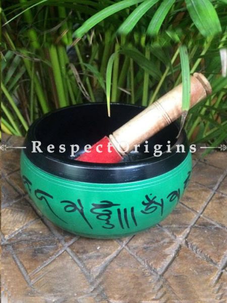 Buy Sea Green Handmade Vintage Brass Meditation Tibetan Buddhist Singing Bowl; Musical instrument For Meditation; 6 Inches At u602075863_New_db.com