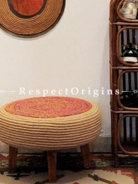 Buy Old Tyre and Teak Wood Table cum Ottoman At u602075863_New_db.com