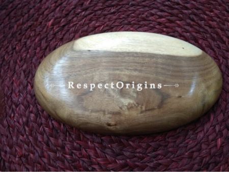 Oval Shaped Natural Wooden Serving Tray or Platter