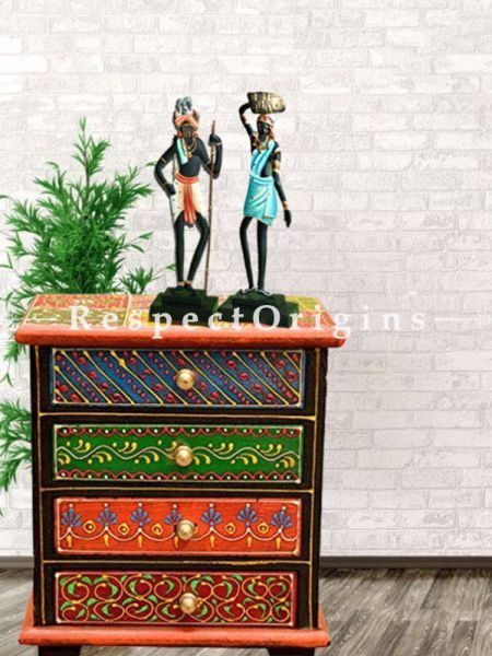 Buy Tribal Couple Figurine in Wrought Iron; 17x4x4 in At u602075863_New_db.com