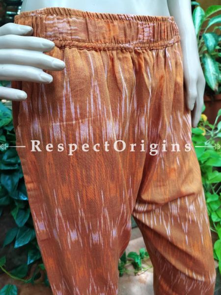 Colorful Hand Block-print Pure Cotton Palazzo Pants for Women; Free size