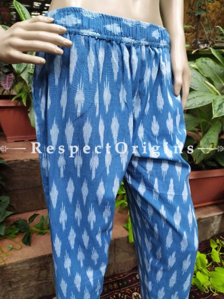 Colorful Hand Block-print Pure Cotton Palazzo Pants for Women; Free size