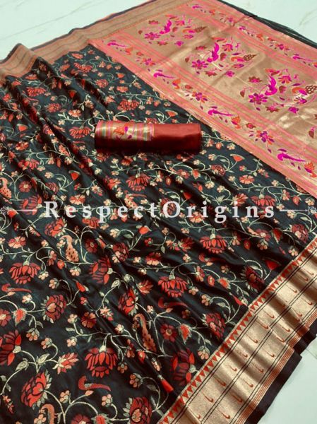 Pure Kanchipuram Silk Saree in Multi Color,Full Body Weaving With Contrast Running Blouse.; u602075863_New_db.com
