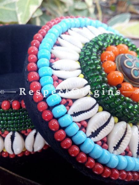 Red blue and green Ladakhi Beaded Container u602075863_New_db.com