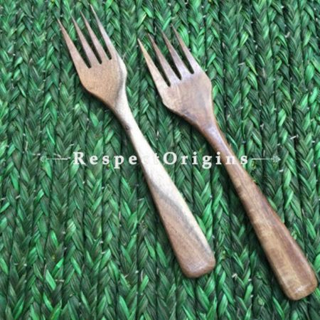 Set of 6 Fruit Forks; Wooden; Handmade and Chemical Free| u602075863_New_db.com