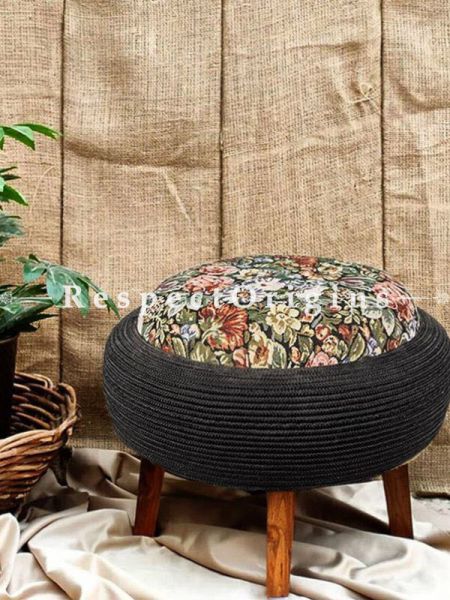 Buy Upcycled Table cum Ottoman in Old Tyre and Teak Wood At u602075863_New_db.com