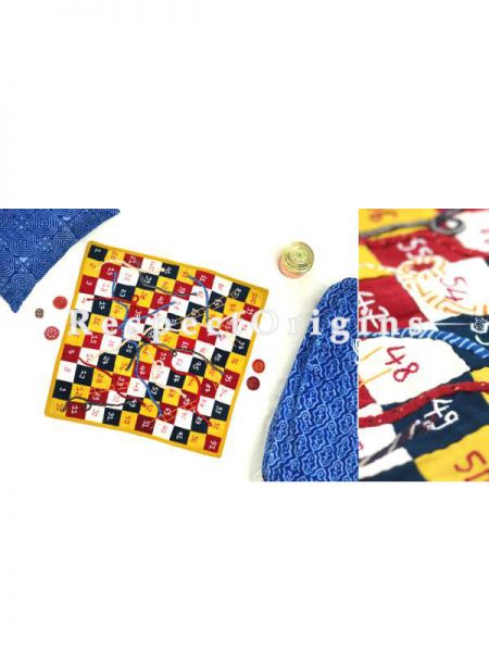 Buy Snakes And Ladders Handmadewith Patchwork On Naturally Dyed Cotton at u602075863_New_db.com