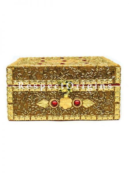 Square Golden Jewelry Box with Velvet Walls & Floor inside; u602075863_New_db