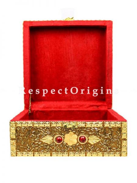 Square Golden Jewelry Box with Velvet Walls & Floor inside; u602075863_New_db