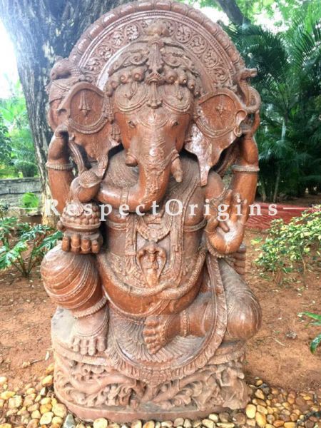 Buy Work Of Art- An Elaborately Carved Stone Statue Of Ganesha For Garden And Entranceways |u602075863_New_db