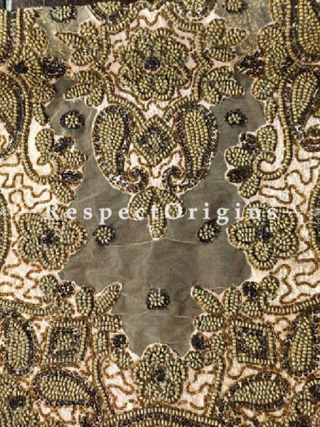 Buy Beige Net base with delicate Beadwork; Table Runner; Vintage; Traditional 31x15 in At u602075863_New_db.com
