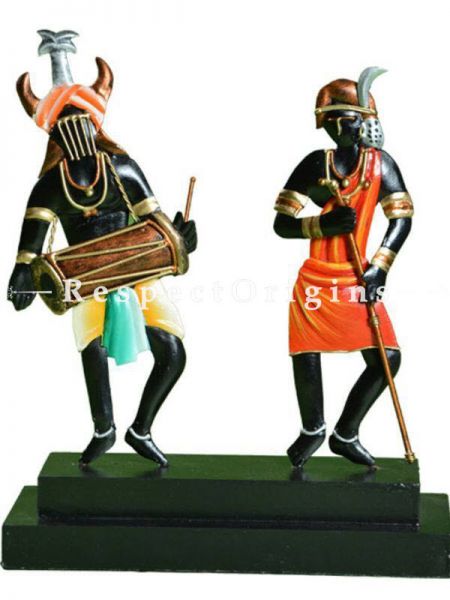 Buy Tribal Musician Figurine in Wrought Iron; 11x5x3 in At u602075863_New_db.com