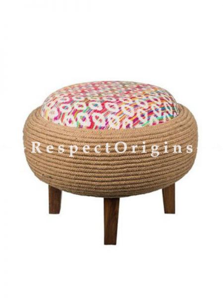 Buy Upcycled Old Tyre and Teak Wood Table cum Ottoman At u602075863_New_db.com