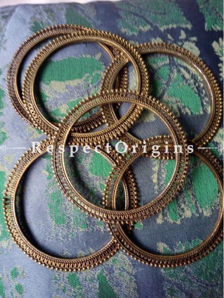 Buy Vintage Brass Bangles with beads on the edges for Women  at u602075863_New_db.com