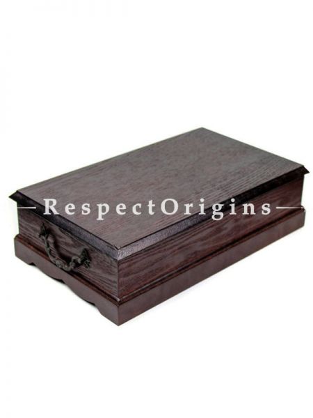 Large Vintage Tea Wooden Box, Stunning & Appealing Brass Artwork On The Top of The Box. 12.8 x 7.5 x 3.74 inches, u602075863_New_db.com