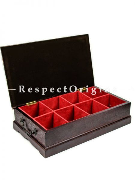 Large Vintage Tea Wooden Box, Stunning & Appealing Brass Artwork On The Top of The Box. 12.8 x 7.5 x 3.74 inches, u602075863_New_db.com