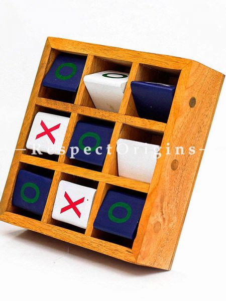 Buy Mango Wood Crafted Portable Tic Tac Toe Board Game; Floor Games At u602075863_New_db.com