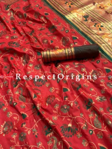 Violet Kanchipuram Pure Silk Saree,Full body weaving with Contrast Running Blouse; u602075863_New_db.com