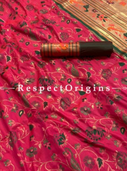 Kanchipuram Pure Silk Saree in Maroon,Full body weaving with Contrast Running Blouse; u602075863_New_db.com