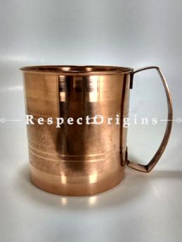 Set of 2 Copper Mug Inside Nickel, Hammered Design, Beer Moscow Mule Mug Cup, Barware; com