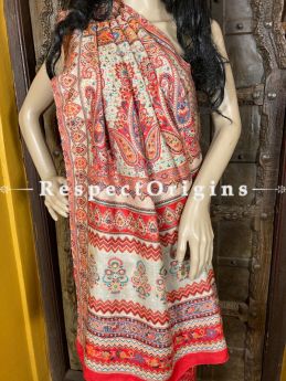 Exclusive Kashmiri Kani Semi-Pashmina Jamavar Rose Saree with Blouse; com