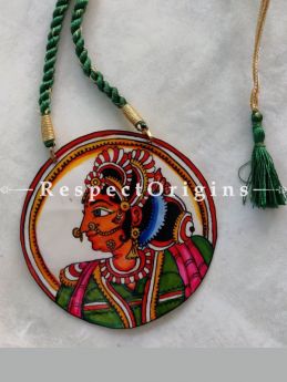 Handpainted Vintage Style Leather Necklace; com