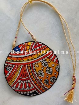 Tribal Handpainted Leather Necklace; com
