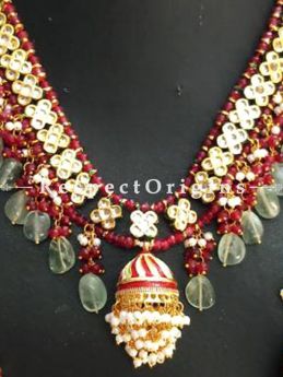 Stunning Multicoloured Meenakari Necklace with Beautiful Earrings; com