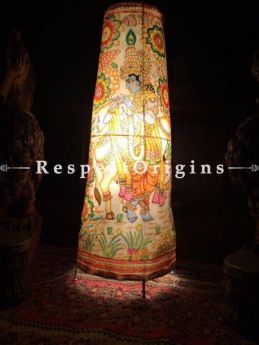Buy Krishna & Cow Painted Cylindrical Leather Lampshade;  25 in At com