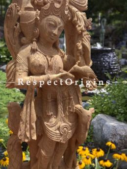 Buy Mysterious Girl- Carved Devadasi Stone Statue For Poolside; 6 Feet At RespectOriigns.com