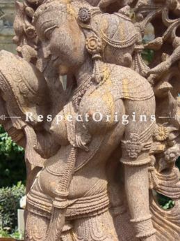 Buy Marvellous Stone Carved Devadasi Statue for Entraceways Gardens or Pool; 6 Feet At RespectOriigns.com