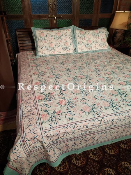 The Happiness Collection! Pure Cotton Bedspreads;105x85 Inches with two Pillow Cases; 28x20 Inches.