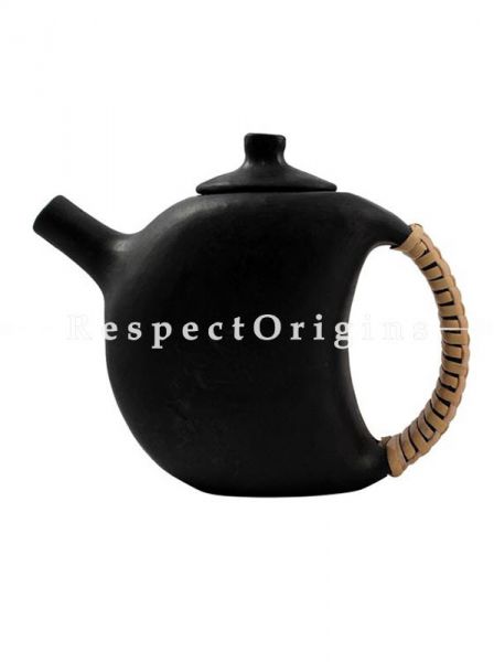 Buy Wine Clay Kettle; Longpi Manipuri Black Pottery; 6.5x9 in; Chemical Free; Round At u602075863_New_db.com