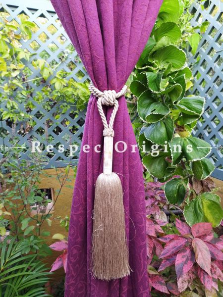 Buy Light Brown Silken Curtain Tie-Back Pair; 30 X 2 Inches  at u602075863_New_db.com