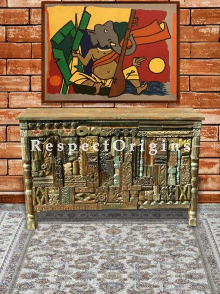 Buy Old Teak And Country Wood Table Big in 56.5x16.5x37 Inches At u602075863_New_db.com