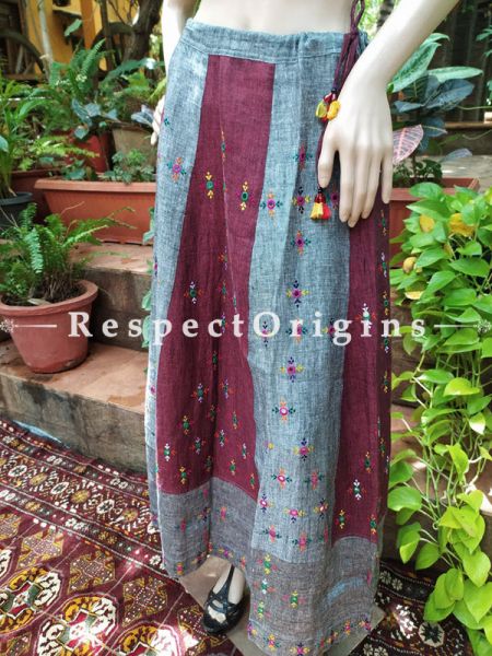 Colorful Hand Block-print Pure Cotton Palazzo Pants for Women; Free size