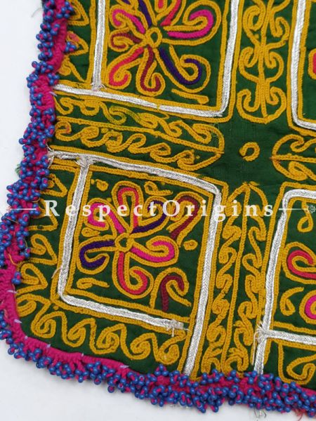 Ethnic Tribal Hand-embroidered Cushion or Dress Patches; 7x7 Inches; u602075863_New_db.com
