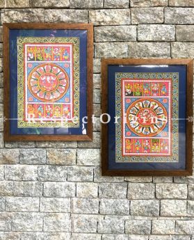 Buy Set of 2 Pattachitra Painting of Trimukh Ganeshji Pattachitra Katha And Goddess Durga;u602075863_New_db