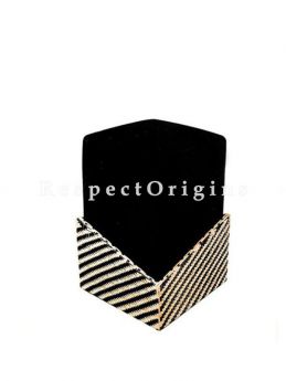Buy Black Cane and Wood Ottoman At u602075863_New_db.com