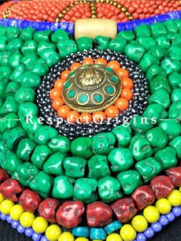 Gorgeous Multicolored Beads; Ladakhi Bead-work Necklace; Red, Blue, Yellow and Green Beaded Chocker; u602075863_New_db.com